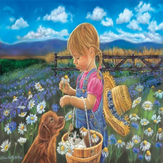 Sunsout Country Girl 500 pc Jigsaw Puzzle 35957 {1}