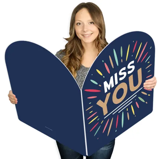 Big Dot of Happiness Miss You - Going Away Giant Greeting Card - Big Shaped Jumborific Card {1}