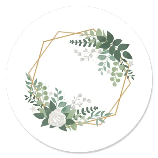 Big Dot of Happiness Boho Botanical - Greenery Party Circle Sticker Labels - 24 Count {1}