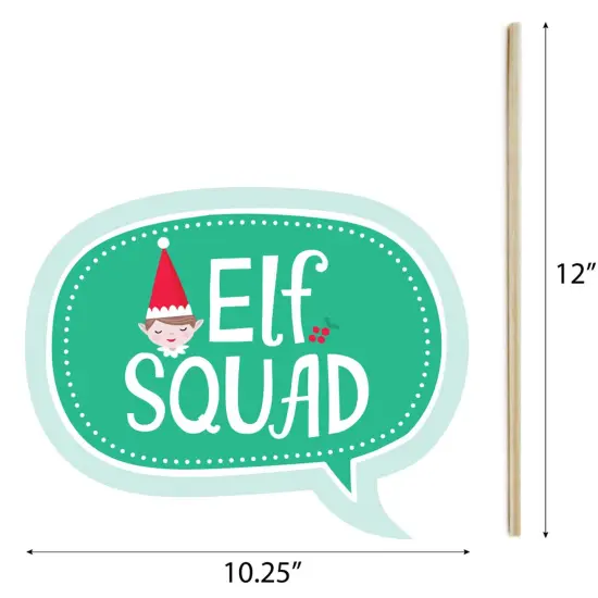 Big Dot of Happiness Elf Squad - Kids Elf Christmas and Birthday Party Photo Booth Props Kit - 20 Count {7}