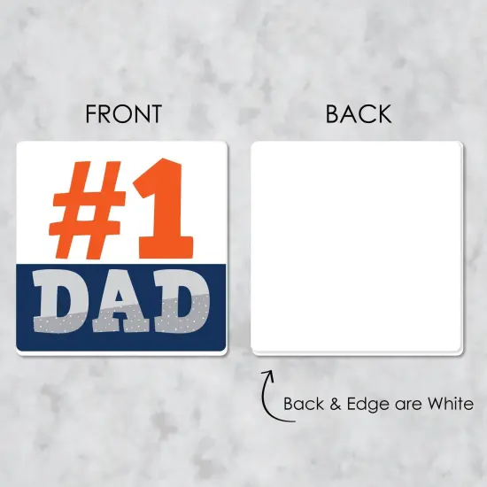 Big Dot of Happiness Happy Father's Day - Funny We Love Dad Party Decorations - Drink Coasters - Set of 6 {7}