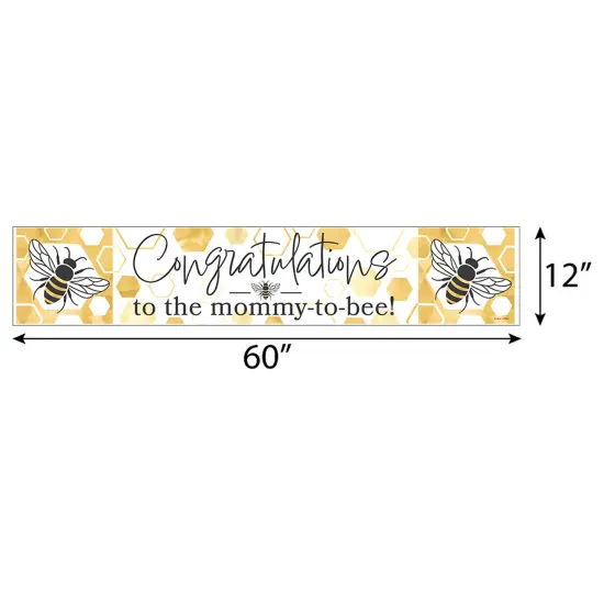 Big Dot of Happiness Little Bumblebee - Bee Baby Shower Decorations Party Banner {3}