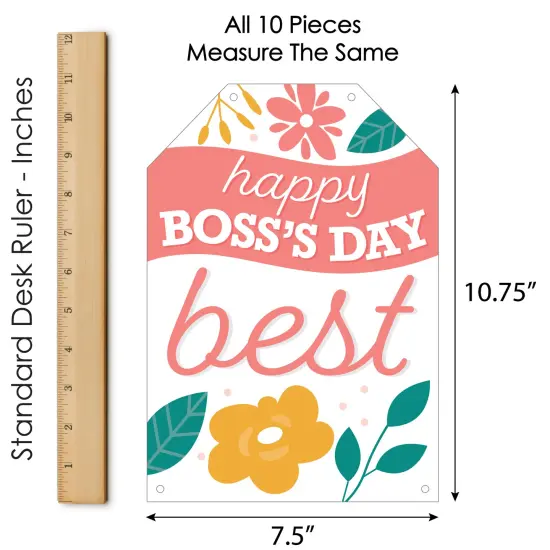 Big Dot of Happiness Female Best Boss Ever - Hanging Vertical Paper Door Banners - Women Boss's Day Wall Decoration Kit - Indoor Door Decor {7}