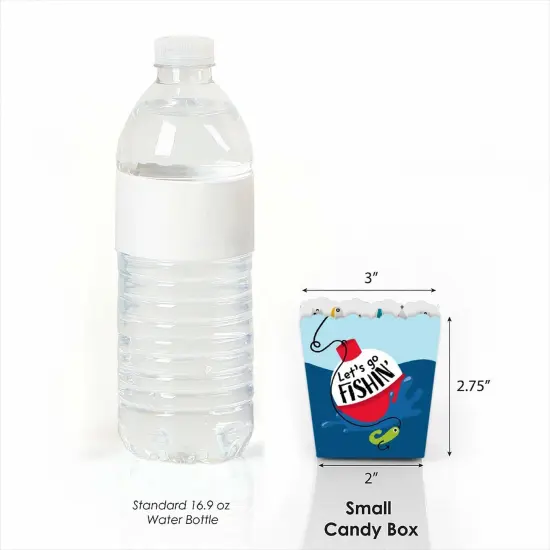 Big Dot of Happiness Let's Go Fishing - Party Mini Favor Boxes - Fish Themed Birthday Party or Baby Shower Treat Candy Boxes - Set of 12 {3}