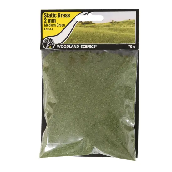 Woodland Scenics Static Grass 2mm-Medium Green {1}
