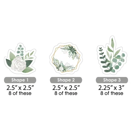 Big Dot of Happiness Boho Botanical - DIY Shaped Greenery Party Cut-Outs - 24 Count {3}