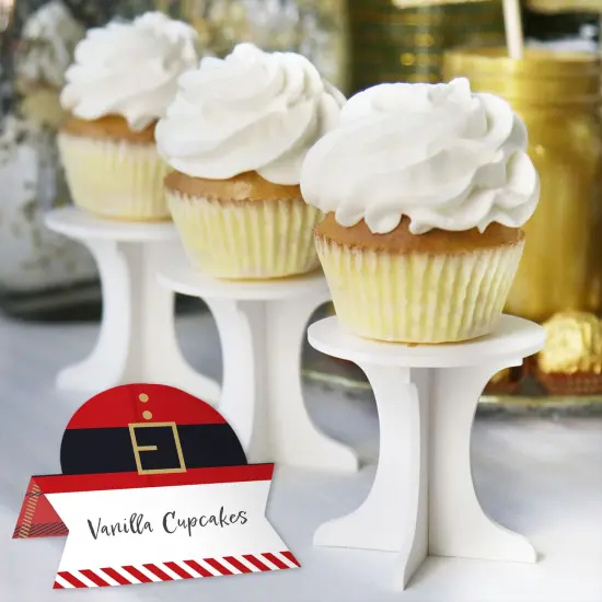 Big Dot of Happiness Jolly Santa Claus - Christmas Party Tent Buffet Card - Table Setting Name Place Cards - Set of 24 {6}