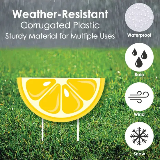 Big Dot of Happiness So Fresh - Lemon - Lawn Decorations - Outdoor Citrus Lemonade Party Yard Decorations - 10 Piece {6}