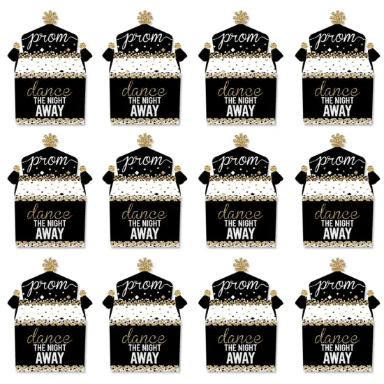 Big Dot of Happiness Prom - Treat Box Party Favors - Prom Night Party Goodie Gable Boxes - Set of 12 {6}