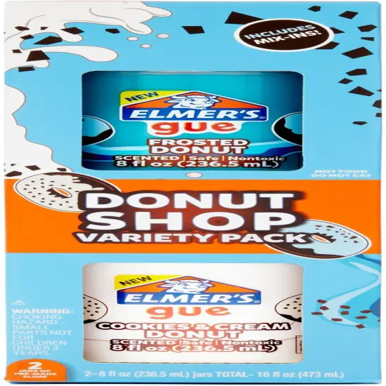 Elmer's Gue Pre-Made Slime 8oz W/Mix-Ins 2/Pkg-Donut Shop Theme {1}