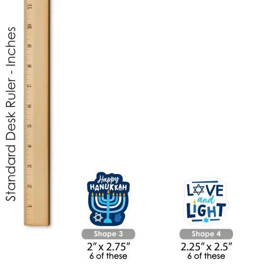 Big Dot of Happiness Hanukkah Menorah - DIY Shaped Chanukah Holiday Party Cut-Outs - 24 Count {7}