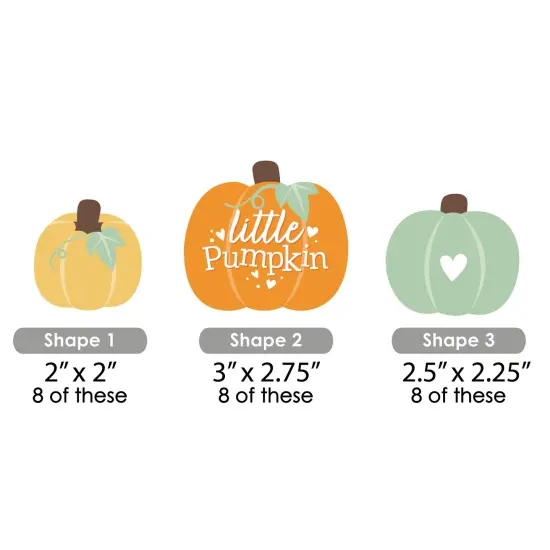 Big Dot of Happiness Little Pumpkin - DIY Shaped Fall Birthday Party or Baby Shower Cut-Outs - 24 Count {3}