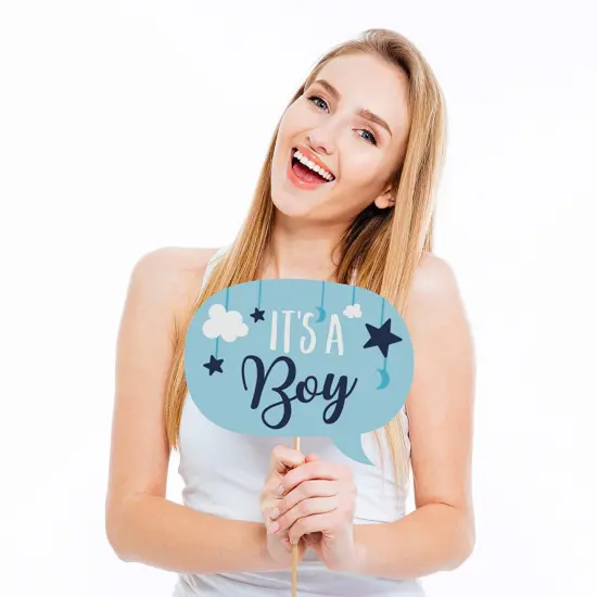 Big Dot of Happiness It's a Boy - Blue Baby Shower Photo Booth Props Kit - 20 Count {4}