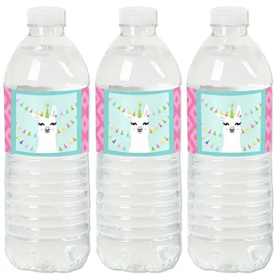 Big Dot of Happiness Whole Llama Fun - Llama Fiesta Baby Shower or Birthday Party Water Bottle Sticker Labels - Set of 20 {1}