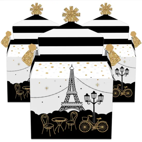 Big Dot of Happiness Stars Over Paris - Treat Box Party Favors - Parisian Themed Party Goodie Gable Boxes - Set of 12 {3}