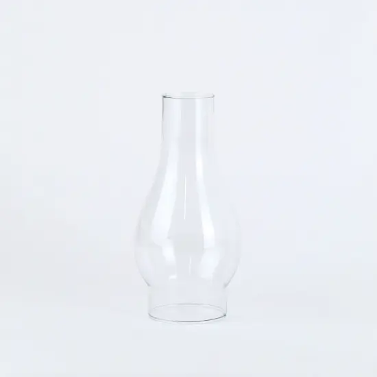 Clear Glass Smooth Top Oil Lamp Chimney 3" OD Base x 8 1/2" High {4}