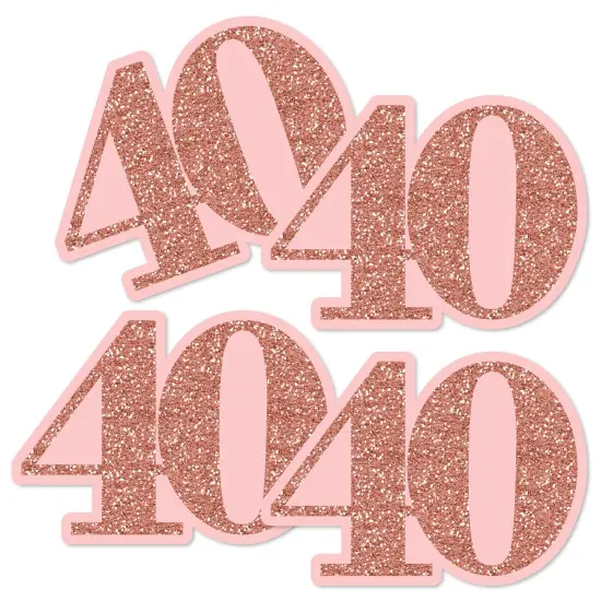 Big Dot of Happiness 50th Pink Rose Gold Birthday - Decorations DIY Happy Birthday Party Essentials - Set of 20 {3}