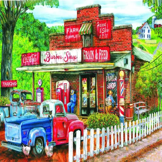 Sunsout Saturday Morning at the Shop 1000 pc Jigsaw Puzzle 28630 {1}