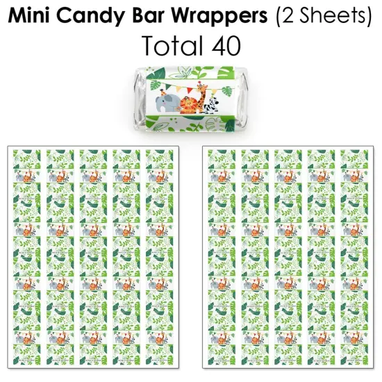 Big Dot of Happiness Jungle Party Animals - Safari Zoo Animal Birthday Party or Baby Shower Candy Favor Sticker Kit - 304 Pieces {4}