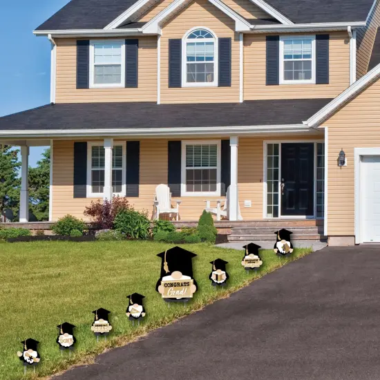 Big Dot of Happiness Grad Gnomes Outdoor Decorations - Graduation Yard Signs - Set of 8 {3}