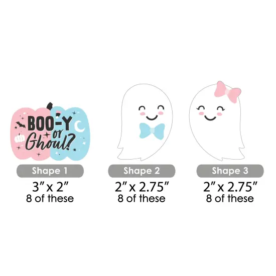 Big Dot of Happiness Boo-y or Ghoul - DIY Shaped Halloween Gender Reveal Party Cut-Outs - 24 Count {3}