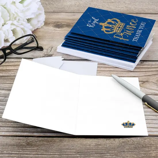 Big Dot of Happiness Royal Prince Charming - Baby Shower or Birthday Party Thank You Cards (8 count) {6}