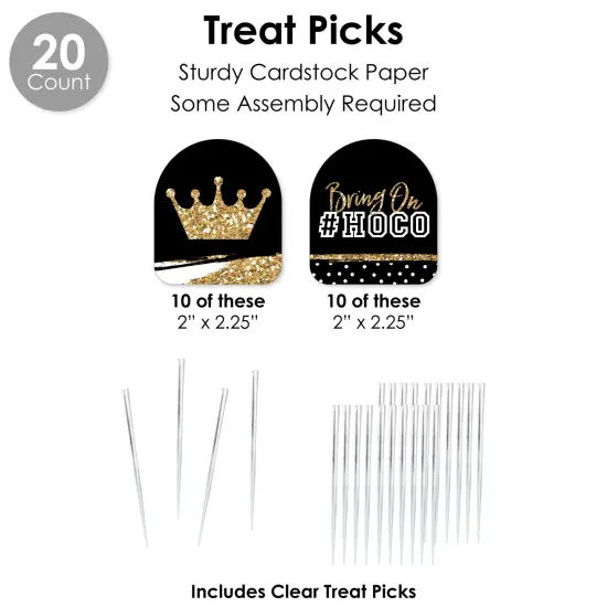 Big Dot of Happiness HOCO Dance - Homecoming Favors and Cupcake Kit - Fabulous Favor Party Pack - 100 Pieces {7}