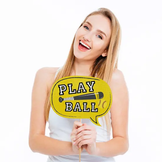 Big Dot of Happiness Grand Slam - Fastpitch Softball - Birthday Party or Baby Shower Photo Booth Props Kit - 20 Count {4}