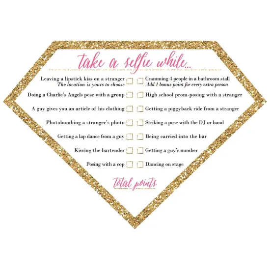 Big Dot of Happiness Selfie Scavenger Hunt - Girls Night Out - Party Game - Set of 12 {3}