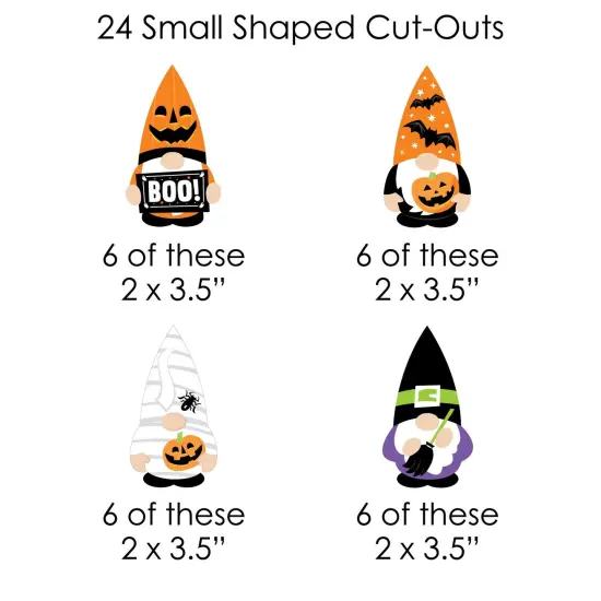 Big Dot of Happiness Halloween Gnomes - Spooky Fall Party DIY Decorations - Clothespin Garland Banner - 44 Pieces {7}