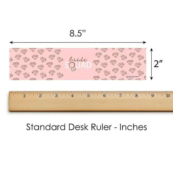 Big Dot of Happiness Bride Squad - Rose Gold Bridal Shower or Bachelorette Party Water Bottle Sticker Labels - Set of 20 {6}