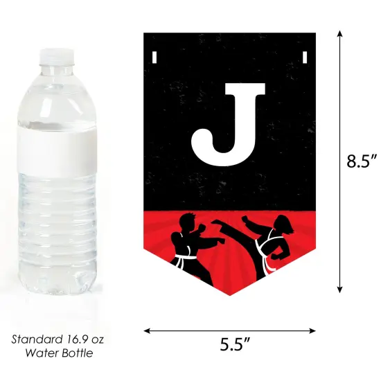 Big Dot of Happiness Karate Master - Martial Arts Party Bunting Banner - Party Decorations - Jump Kick Block Karate {4}