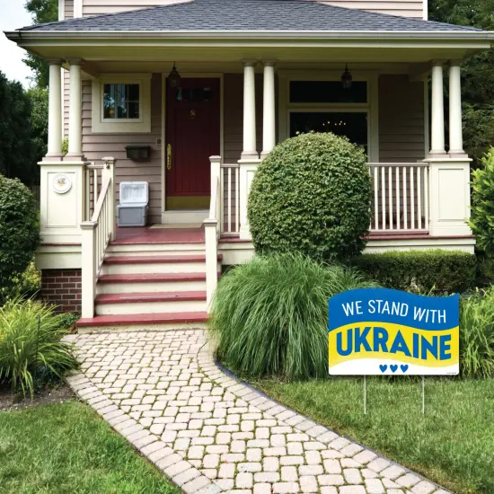 Big Dot of Happiness We Stand with Ukraine - Pray For Ukraine Yard Sign Lawn Decorations - Party Yardy Sign {4}