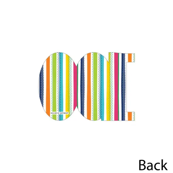 Big Dot of Happiness 100th Birthday - Cheerful Happy Birthday - One Hundred Shaped Decorations DIY Colorful Birthday Party Essentials - Set of 20 {4}
