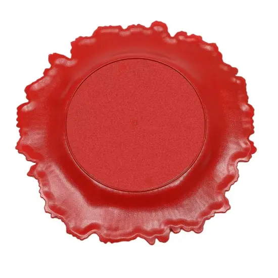 12.6" Large Round Plastic Charger Plates for Table {2}