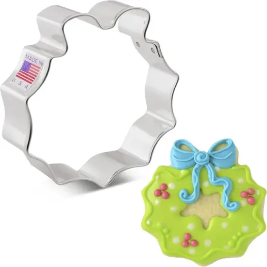 Ann Clark Christmas Wreath Cookie Cutter, 3.5" {1}