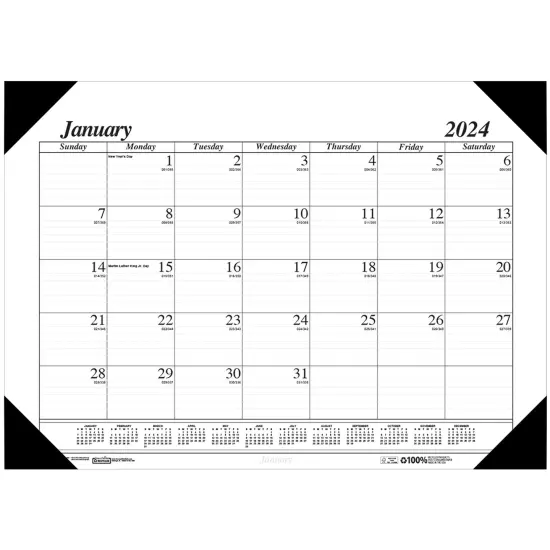 Academic Economy Desk Pad, 12 Months, January-December, Pack of 3 {2}