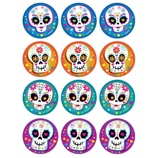 Colorful Skulls/Vanilla Stinky Stickers&reg;, 48 Per Pack, 6 Packs {3}