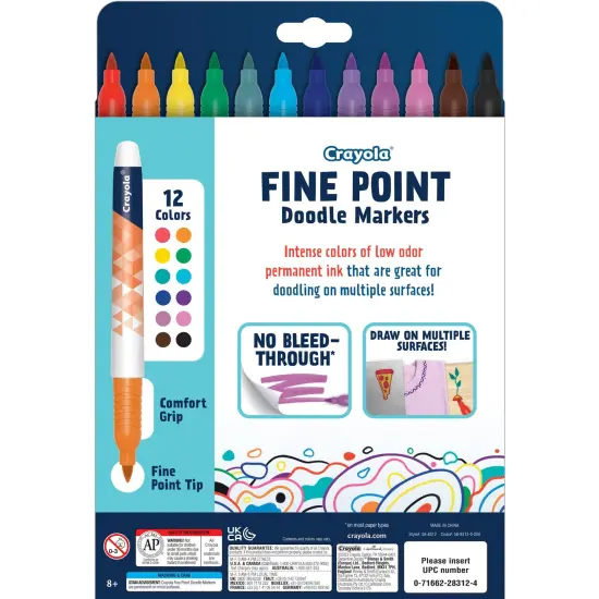 Doodle & Draw Fine Point Doodle Marker, 12 Per Pack, 2 Packs {4}