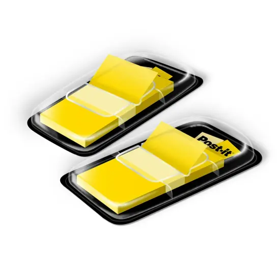 Flags - Yellow, 50/Dispenser, 2 Dispenser/Pack, 3 Packs {6}