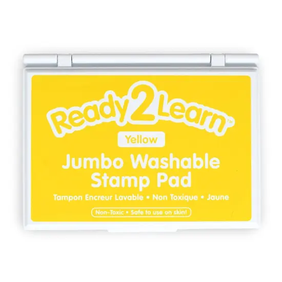 Jumbo Washable Stamp Pad - Yellow - 6.2"L x 4.1"W - Pack of 2 {2}