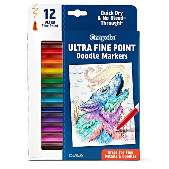 Doodle & Draw Ultra Fine Point Doodle Marker, 12 Per Pack, 2 Packs {4}