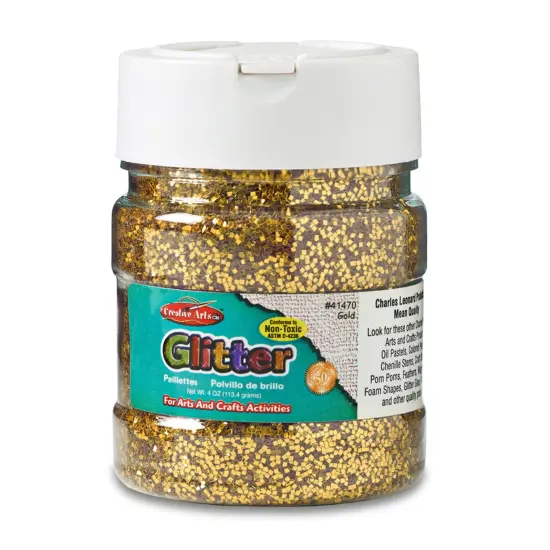 Creative Arts&trade; Gold Glitter 4 oz. Jar, Pack of 6 {2}