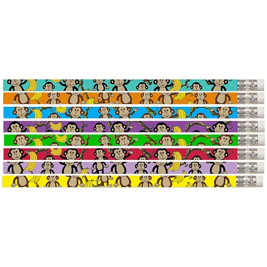 Dancin&rsquo; Monkey Motivational Pencils, 12 Per Pack, 12 Packs {1}