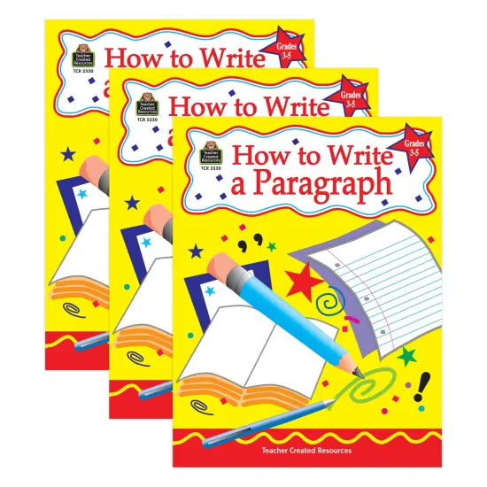How to Write a Paragraph, Grades 3-5, Pack of 3 {1}
