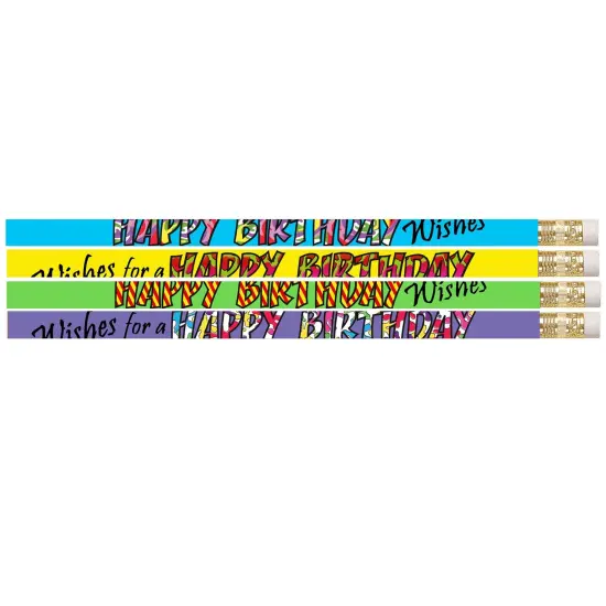 Musgrave Happy Birthday Wishes Pencil, Pack of 144 {1}