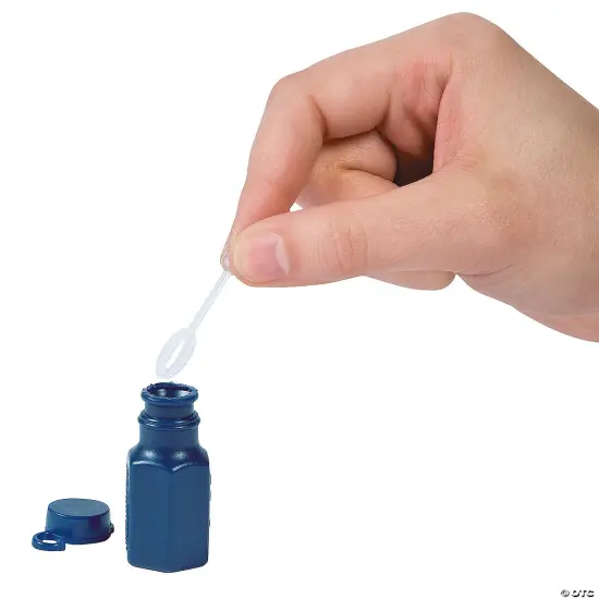 Bulk 48 Pc. Mini Hexagon Bubble Bottles Teal {6}