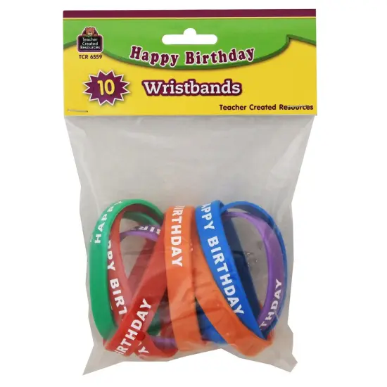 Happy Birthday Wristbands, 10 Per Pack, 6 Packs {2}