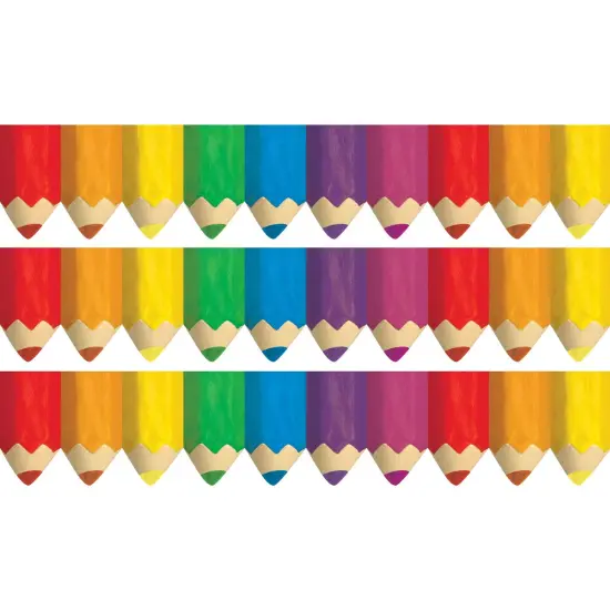 Jumbo Color Pencils EZ Border, 48 Feet Per Pack, 3 Packs {1}