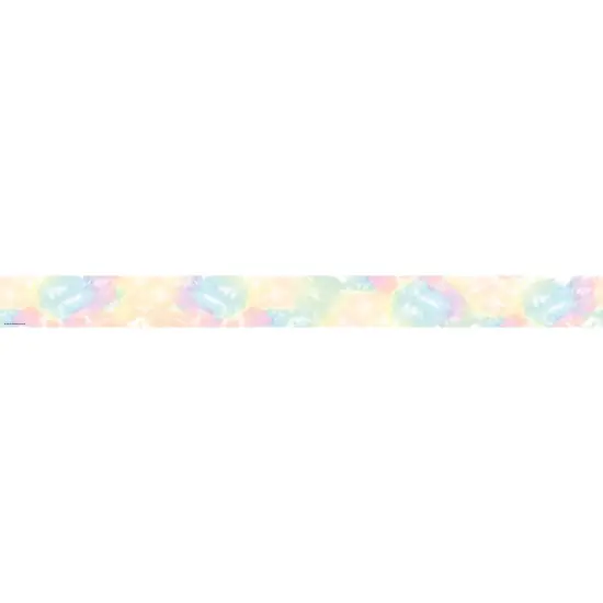 Pastel Pop Tie-Dye Straight Border Trim, 35 Feet Per Pack, 6 Packs {4}